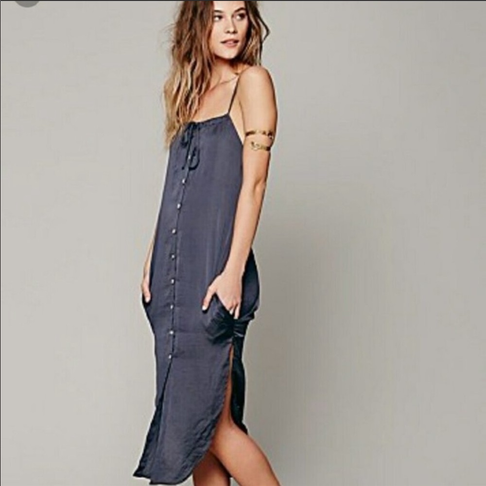 Free People Strappy Maxi Dress, burnt orange, XS
